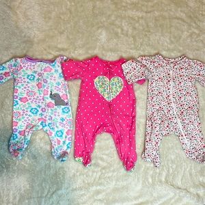 Carters newborn footies pajamas set of 3